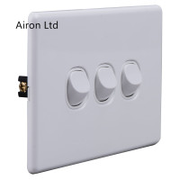 Slimline Three Gang Switch - White Cover